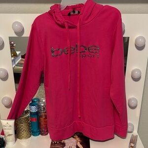 Large Bebe Fuchsia Hoodie with Logo